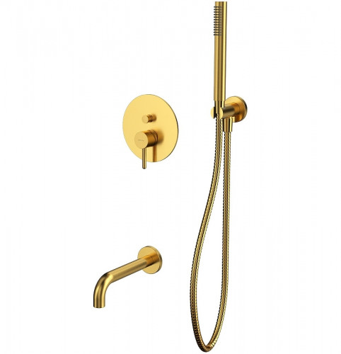 Смеситель для ванны Whitecross Y brushed gold YSET06GLB Брашированное золото латунь встраиваемый