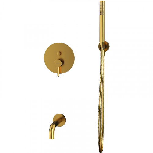 Смеситель для ванны Whitecross Y brushed gold YSET06GLB Брашированное золото латунь встраиваемый