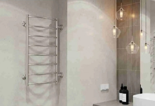 Водяной полотенцесушитель Terminus Классик П8 400х800 бп600 4670078530240 Хром, боковое подключение, G 1" НР нержавеющая сталь