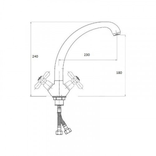 Смеситель для кухни D-Lin D153811-B цвет  Хром