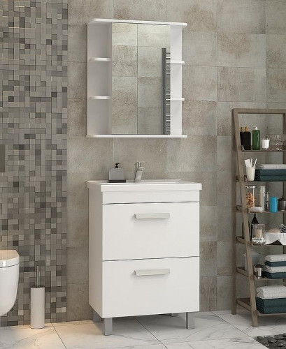 Тумба под раковину Vigo Nova 60 tn.NOV.MIR.60.2Y Белая