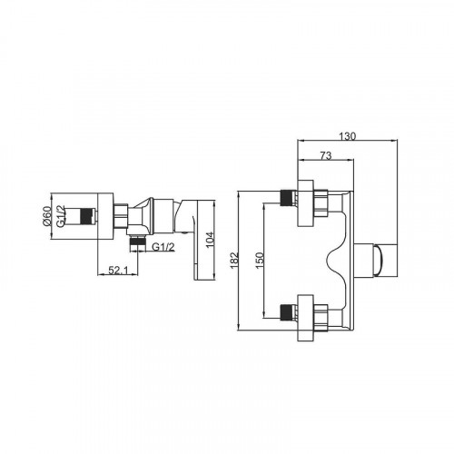 Смеситель для душа Fashun A2085-7 цвет Черный