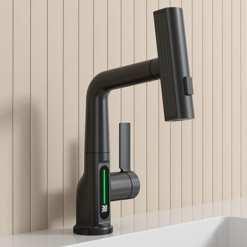 Смеситель для раковины Black&White Sky Day SD3027B 3027B Черный матовый