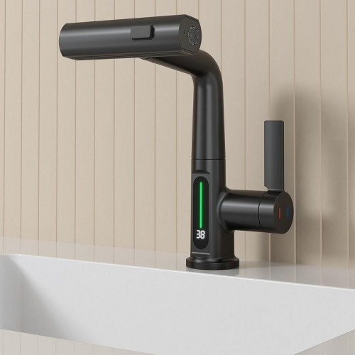 Смеситель для раковины Black&White Sky Day SD3027B 3027B Черный матовый