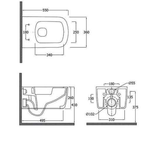 Унитаз Kludi Resa S 27WCSET53 подвесной цвет Белый матовый с сиденьем Микролифт