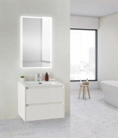 Тумба под раковину BelBagno KRAFT 39-600/390-2C-SO-BO подвесная Bianco Opaco МДФ / ЛДСП