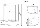 Душевая кабина Timo Standart 120x85 T-1120R с гидромассажем
