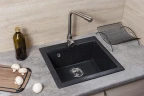 Кухонная мойка Reflection Mini 50 RX1150СL Уголь искусственный камень (литьевой мрамор) встраиваемый