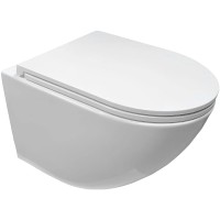 Комплект унитаза Ceruttispa B-2376-3 7183 с инсталляцией Berges Atom 410 040340 с сиденьем Микролифт и Черной матовой клавишей смыва фаянс подвесной