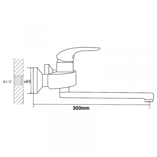 Смеситель для ванны Shevanik S5502 универсальный цвет Хром