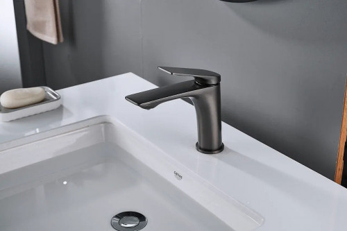 Смеситель для раковины Shevanik S9101T цвет Оружейная сталь