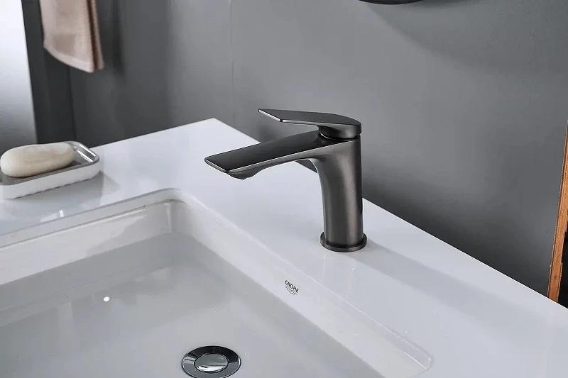 Смеситель для раковины Shevanik S9101T цвет Оружейная сталь