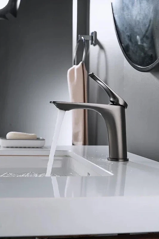 Смеситель для раковины Shevanik S9101T цвет Оружейная сталь