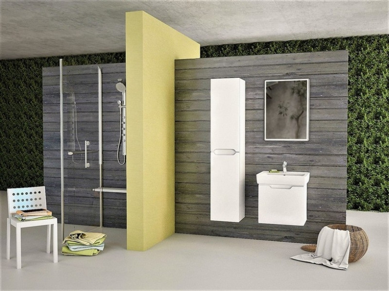 Тумба под раковину Dreja Eco Mini 50 99.1201 подвесная Белая МДФ / ЛДСП