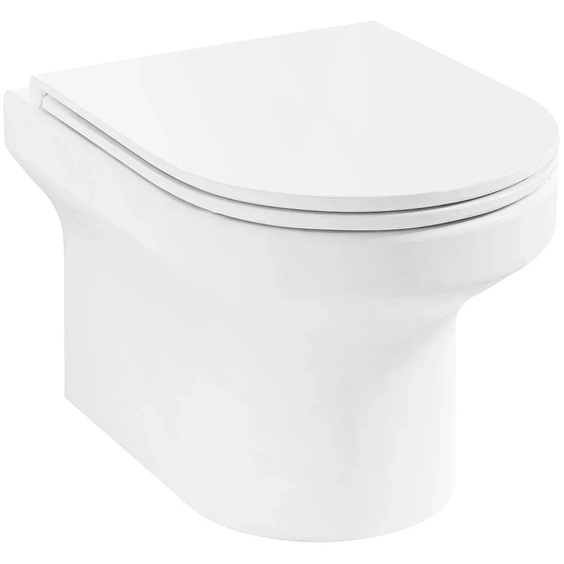 Комплект унитаза с инсталляцией Jacob Delafon Elite E21742RU-00 с сиденьем Микролифт и клавишей смыва Хром фарфор подвесной