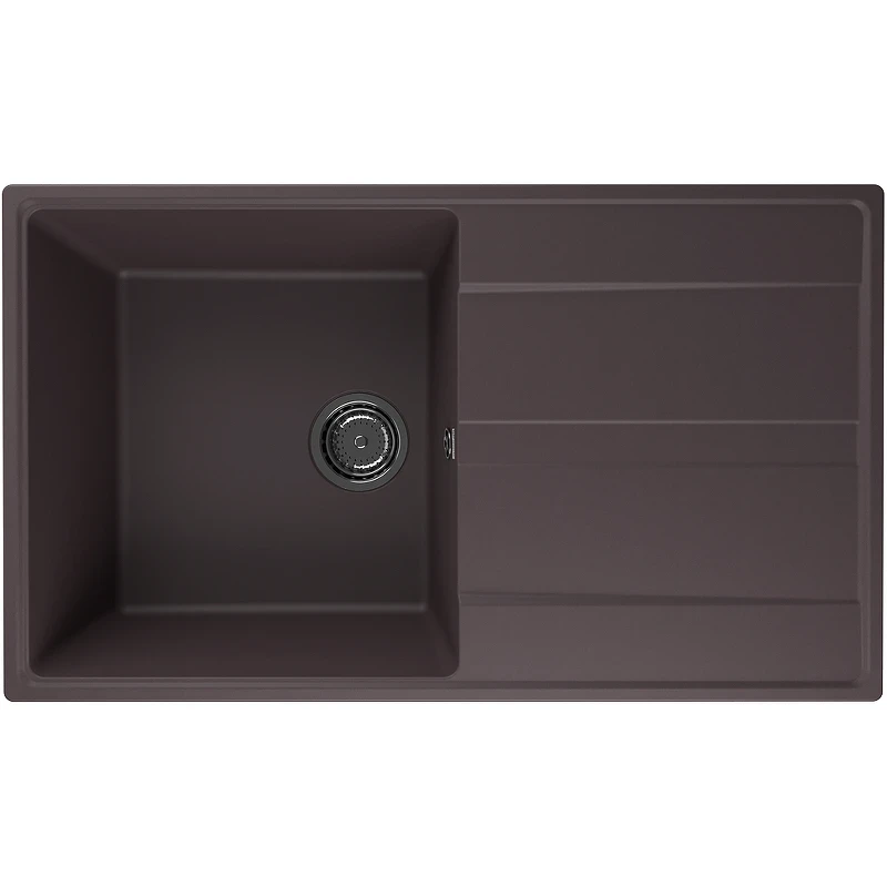 Кухонная мойка Ulgran Quartz Prima 850-06 Трюфель искусственный камень (литьевой мрамор) встраиваемый