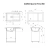 Кухонная мойка Ulgran Quartz Prima 850-06 Трюфель искусственный камень (литьевой мрамор) встраиваемый
