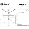 Раковина Paola Mario 70 Белая глянцевая