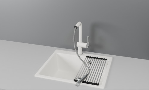 Смеситель для кухни Granula 8169 цвет Арктик