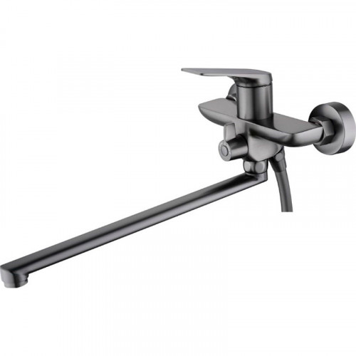 Смеситель для ванны Haiba HB22816-3 универсальный Оружейная сталь латунь на стену