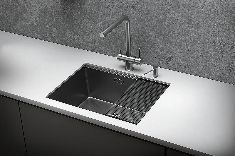 Кухонная мойка Granula Kitchen Space 60 6045U цвет Сталь сатин