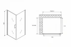 Душевой уголок Abber Sonnenstrand 80x80 AG04080-S80 профиль Хром стекло прозрачное