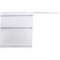 Тумба под раковину Style Line Даллас Люкс Plus 140 L СС-00002385 Белая МДФ / ЛДСП