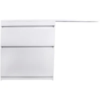 Тумба под раковину Style Line Даллас Люкс Plus 140 L СС-00002385 Белая МДФ / ЛДСП