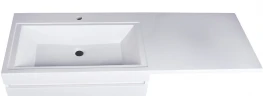 Тумба под раковину Style Line Даллас Люкс Plus 140 L СС-00002385 Белая МДФ / ЛДСП
