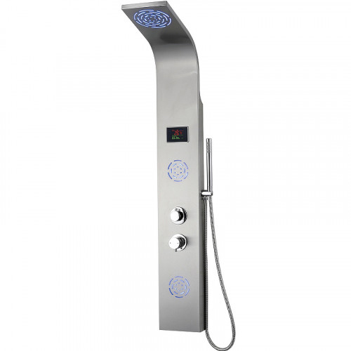 Душевая панель beWash BV4TMSP9776 с гидромассажем Хром латунь на стену