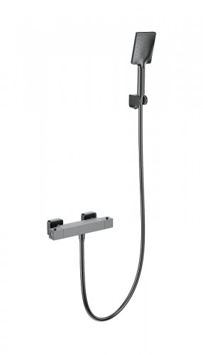 Смеситель для душа Wonzon & Woghand WW-B2026-A-BGG с термостатом цвет Темный графит