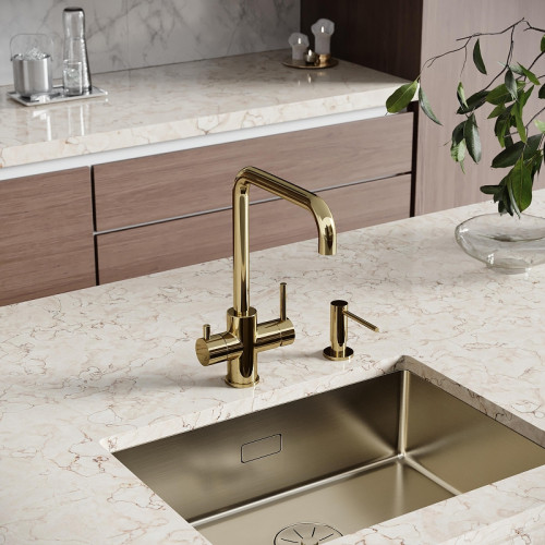 Смеситель для кухни Sancos Vela SC4013ZG цвет Полированное золото