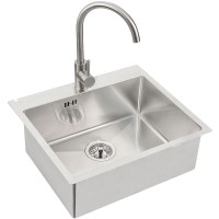 Кухонная мойка Alveus Quarto 10 BRS-90 550x480 1124382 Брашированная сталь нержавеющая сталь встраиваемый