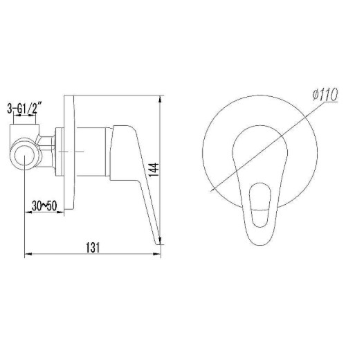 Смеситель для душа Lemark Luna LM4123C Хром