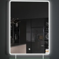 Зеркало Esbano 60 ESMI2073HDSA с подсветкой с сенсорным выключателем с подогревом и часами стекло