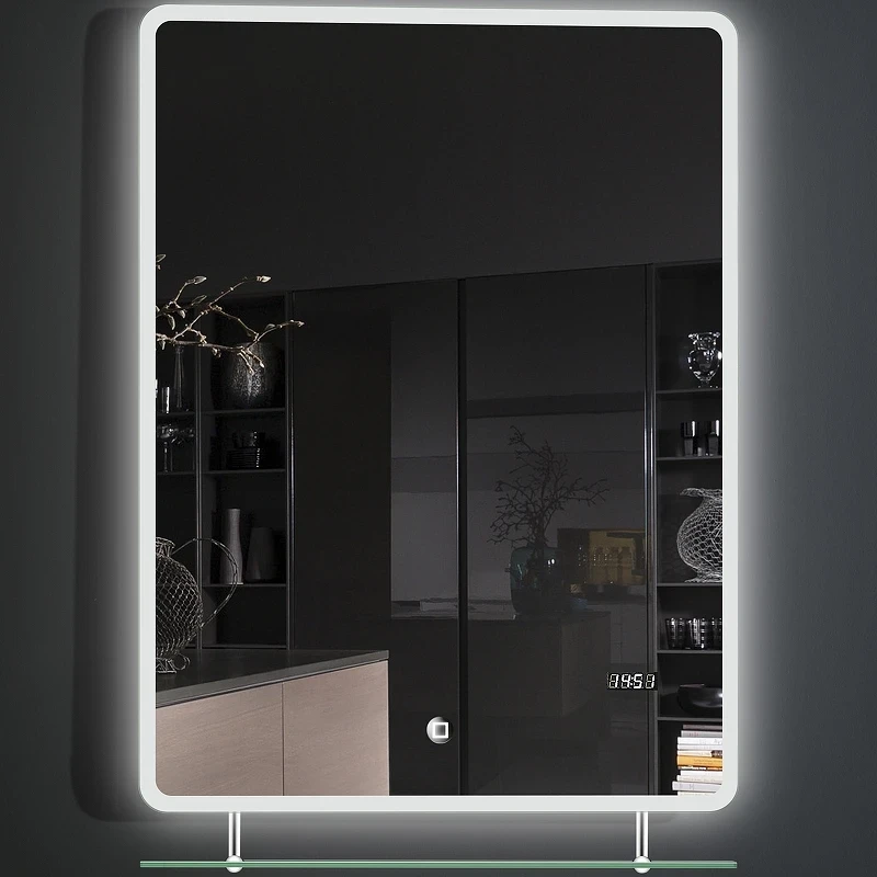 Зеркало Esbano 60 ESMI2073HDSA с подсветкой с сенсорным выключателем с подогревом и часами стекло