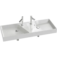 Раковина Jacob Delafon Rythmik 120 EXM112-00 двойная Белый фарфор подвесная