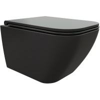 Унитаз Ceruttispa Mimi Aria MB CT8920 подвесной Черный матовый с сиденьем Микролифт фарфор подвесной