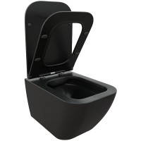 Унитаз Ceruttispa Mimi Aria MB CT8920 подвесной Черный матовый с сиденьем Микролифт фарфор подвесной