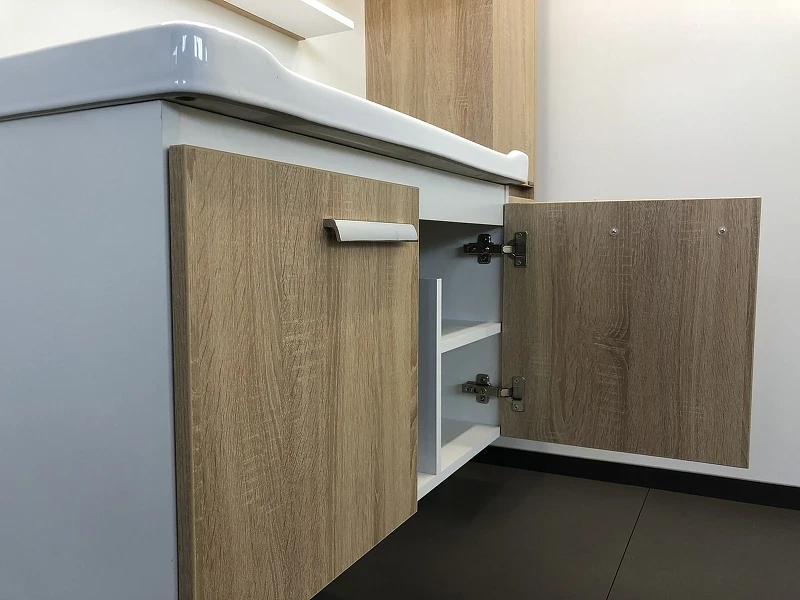 Тумба с раковиной Comforty Рига 80 00004139026 подвесная Дуб сонома МДФ / ЛДСП