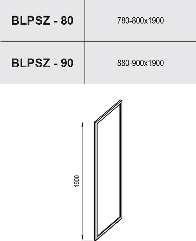 Душевая стенка Ravak Blix BLPSZ-80 X93H40C00Z1 профиль Хром стекло Transparent