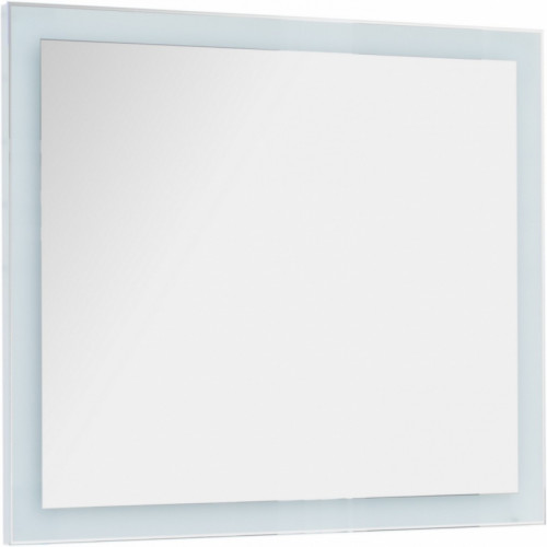 Зеркало Dreja Kvadro 100х85 77.9013W с подсветкой Белое стекло