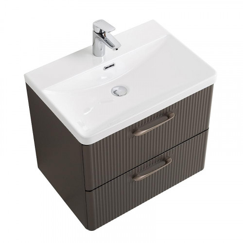 Тумба под раковину BelBagno Due 50 DUE-500-2C-SO-GM-P подвесная цвет Оружейная сталь