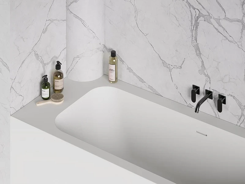 Ванна из искусственного камня Salini Orlanda Kit 180х80 102112M Белая матовая