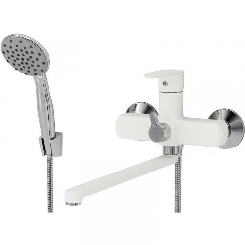 Смеситель для ванны Aringa Рейн AR02002WH универсальный Белый латунь на стену