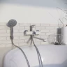 Смеситель для ванны Aringa Рейн AR02002WH универсальный Белый латунь на стену