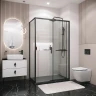 Душевой уголок Grossman Style 100х90 120.K33.05.1090.21.00 профиль Черный матовый стекло прозрачное