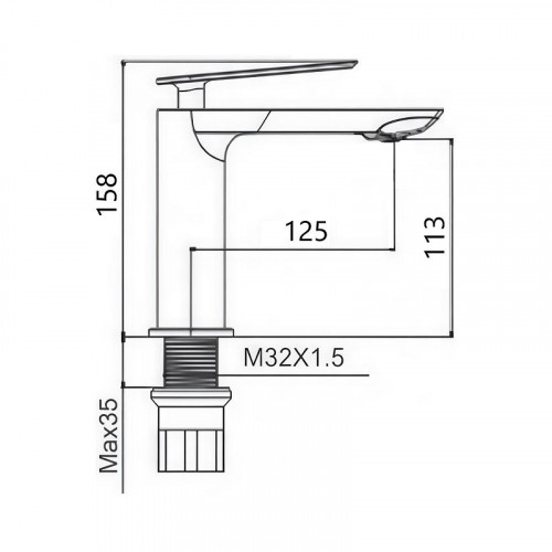 Смеситель для раковины Maretti Campanella CP32RF847 цвет Золото-сатин