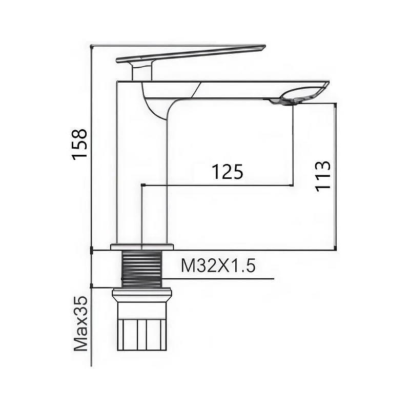 Смеситель для раковины Maretti Campanella CP32RF847 цвет Золото-сатин
