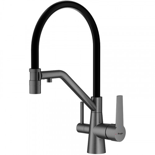 Смеситель для кухни Raglo R80.62.09 Графит матовый Черный латунь